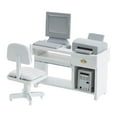 thumbnail image 2 of de sillas de oficina en miniatura 1:12TH Pretend Play Incluye escritorio, silla, computadora, , , host, impresora Aprendizaje, 2 of 8