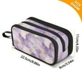 thumbnail image 4 of FORMRS Pencil Case with 3 Compartments Zipper Pouch, Elementary School Level and up, Pastel Purple Marble Pattern, 4 of 8