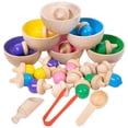 thumbnail image 1 of 1 Set Colored Gyroscopes Matching Toys Sorting Cups Kids Color Cognitive Toys, 1 of 8