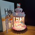 thumbnail image 2 of New music KT cat Hello Kitty DIY handmade birthday gift night light iron candlestick European high-end, 2 of 5