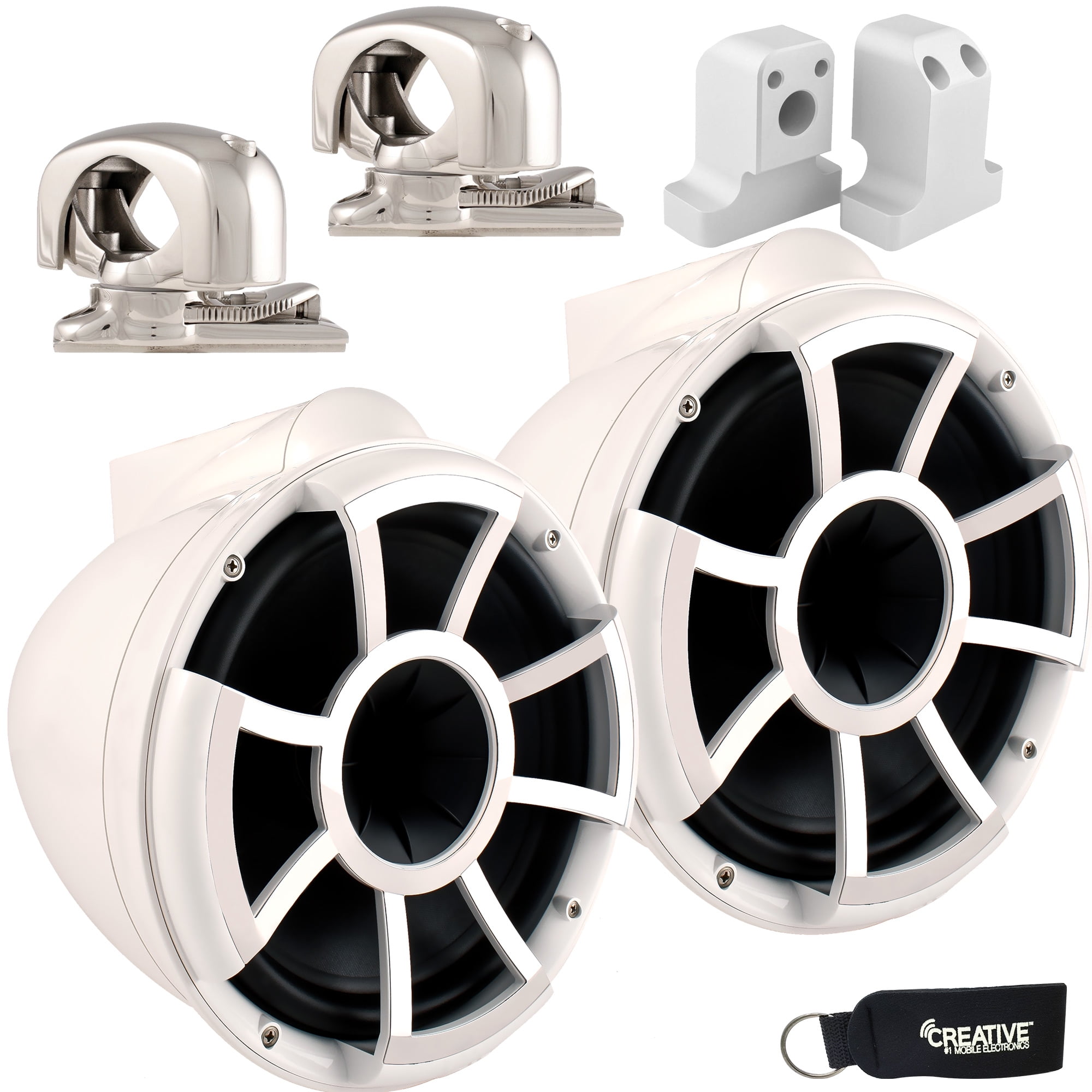 Wet Sounds for Supra FxONE REV 10 Swivel Clamp Tower Speakers WHITE