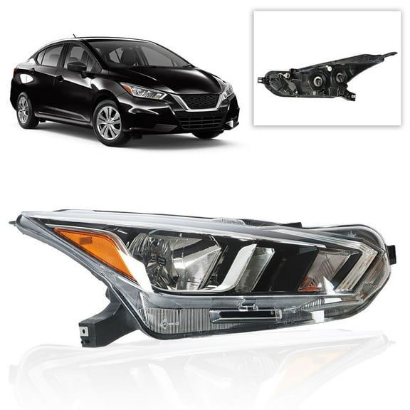 munirater RH Headlight Headlamp Replacement for 2020-2021 Nissan Versa S SV (Factory Halogen Type) Passenger Side