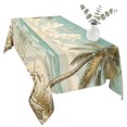 thumbnail image 2 of Vintage Tropical Beach Table Cloth Waterproof Tablecloths, Summer Coastal Palm Tree Ocean Tablecloth Dining Table Cover for Kitchen Party Tabletop Outdoor, Rectangle Tablecloth 54x108 Inch, 2 of 9