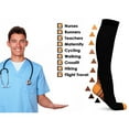 thumbnail image 3 of 15-20mmHg Mens Womens Compression Socks Anti Swelling Support Stockings - Athletic Fit 1- 6 Pairs Running Medical Socks, 3 of 7