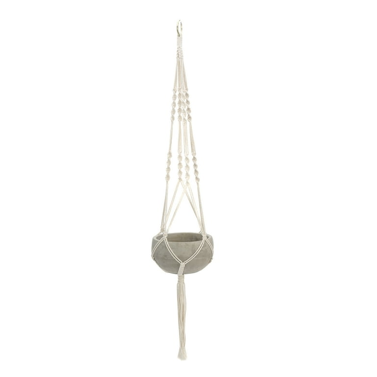 Hanging Succulent Planter, Cement Planter Includes Handmade Weave Macramé for Easy Design and Beautiful Accents Hanging Succulent Planter, Cement Planter Includes Handmade Weave Macramé for Easy Design and Beautiful Accents