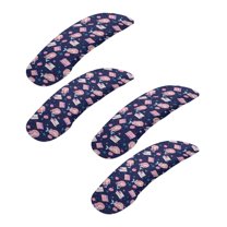 SCRAWLGOD 4 Pcs Set Cozy Office Chair Arm Slipcovers Removable Gaming Chair Arm Rest Covers Non-Slip Washable Rotating Chair Armrest Protector, Mermaid Stars Floral Book Spots