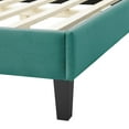 thumbnail image 6 of Modway Soleil Performance Velvet Queen Bed in Teal, 6 of 10