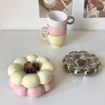 thumbnail image 2 of Juego de tazas de café de cerámica de flores nórdicas, juego de tazas de té para el desayuno en casa B Afortunado Sencillez, 2 of 3
