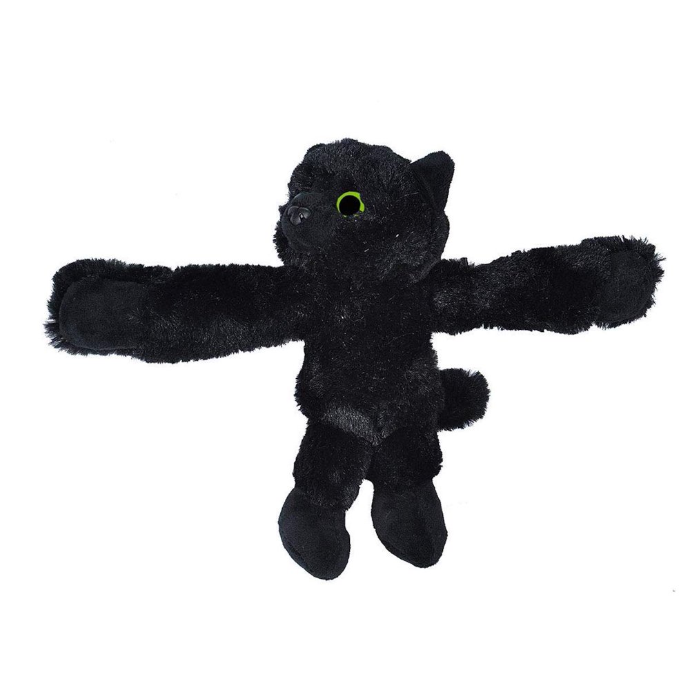 black stuffed cat toy