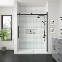 OVE Decors Bel Soft-Close Matte Black 60" Frameless Sliding Soft Close Shower Door