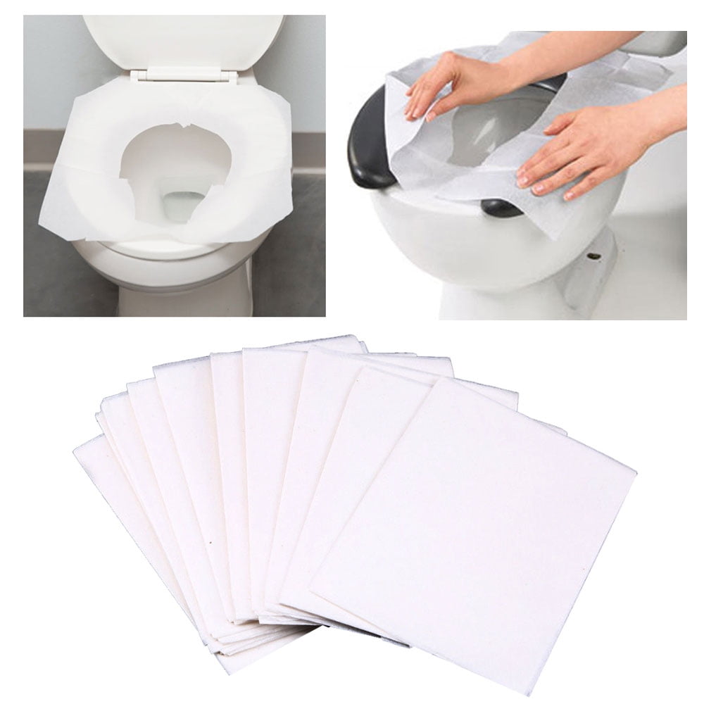 10pcs Pack Disposable Toilet Seat Covers Paper Travel Biodegradable  tt 
