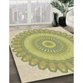 thumbnail image 3 of Ahgly Company Machine Washable Indoor Rectangle Transitional Brown Gold Area Rugs, 6' x 9', 3 of 7