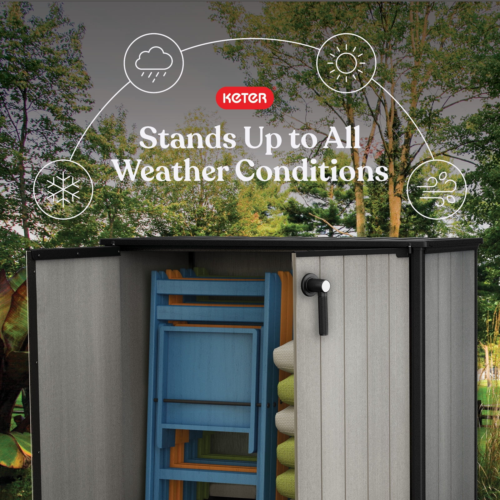 Keter Patio Store 4.6 x 2.5 Foot Resin Outdoor Storage Shed with Paintable and Drillable Walls for Customization-Perfect for Yard Tools and Pool Toys, Grey