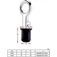 thumbnail image 2 of Marine Drain Plug, C Adjustable Drain Hole Plug Boat Drain Plug Stainless Steel Drain Plug 304 Handle Rubber Drain Plug Marine Boat Accessories for Bo, 2 of 5