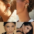 thumbnail image 6 of Qisuw Stylish Chunk Ear Clips Elegant Non Piercing Ear Cuff for Men and Women Unisex Thick Cartilage Earrings Trendy Jewelry, 6 of 19