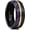 Black&Purple Sand Inlay, variant on Mens 8mm Gunmetal Hammered Meteorite Inlay Tungsten Carbide Wedding Band Matte Brushed Unique Ring, Size 10