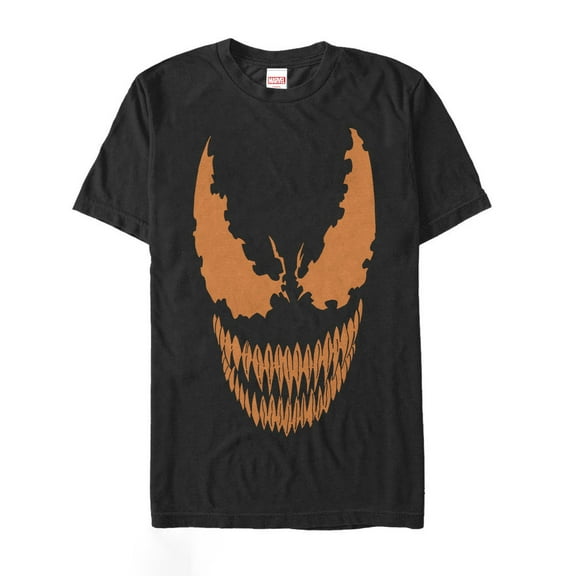 Men's Marvel Halloween Venom Scary Face Costume  Graphic Tee Black Small