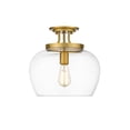 thumbnail image 3 of 473SF13-OBR-Z-Lite-Joliet - 1 Light Semi-Flush Mount In Modern Style-12.5 Inches Tall-Olde Brass Finish, 3 of 7