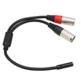 thumbnail image 1 of Cable de micrófono de 3,5 mm 1/8 a XLR Cable estéreo profesional balanceado doble XLR macho a 3,5 mm hembra de 1,0 pies, 1 of 12