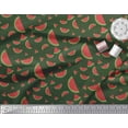 thumbnail image 3 of Soimoi Green Cotton Jersey Fabric Watermelon Fruits Print Fabric by Yard 58 Inch Wide, 3 of 3