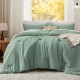 thumbnail image 2 of Juego de edredón Bedsure GentleSoft™ de tamaño completo, color verde salvia, 2 of 8