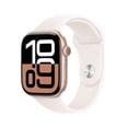 thumbnail image 1 of Apple Watch Series 10 GPS 42mm Rose Gold Aluminum Case with Light Blush Sport Band - M/L, 1 of 10