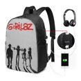 thumbnail image 2 of Gorillaz Laptop Backpack With Usb Charging Port Travel Backpack Computer Bag 17 Inch School Bookbag For Adult Teen, 2 of 9