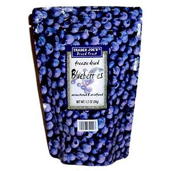 Trader Joe's Freeze Dried Blueberries 2.46 oz (Pack of 2)