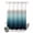 Blue, variant on No Hook Shower Curtain, Grey Turquoise Ombre Shower Curtains for Bathroom with See Through Top Window, Teal Modern Geometric Striped Abstract Art Waterproof & Washable Bath Curtain Extra Long 72"x96"