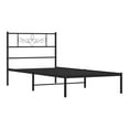 thumbnail image 4 of Metal Bed Frame with Headboard, Black Full Size 39.4x78.7, Sturdy Steel Platform Bed for Bedroom, Modern Design, 4 of 9