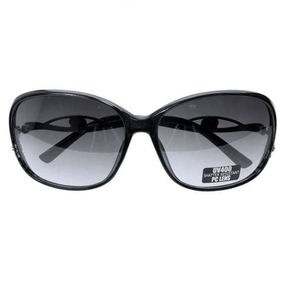 UV protection Shatter resistant Polycarbonate Sport-Sunglasses Black & Gold-Tone