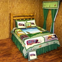 Patch Magic Golf a Gift Vintage Lightweight Reversible Cotton Twin Quilt  Adult