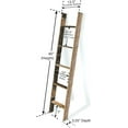 thumbnail image 3 of BARNWOODUSA Throw Blanket Ladder – Fully Assembled Reclaimed Wood – Rustic Decorative Ladder for Towels, Quilts, & More – Perfect Farmhouse Decor for Bathroom, Porch, or Living Room,5-Foot Red, 3 of 17