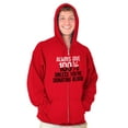thumbnail image 5 of Always Give 100 Unless Donating Blood Zip Up Hoodie Men's Women's Brisco Brands L, 5 of 6