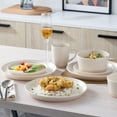 thumbnail image 3 of Stone + Lain Jules Stoneware Collection Dinnerware Set, 32-Piece Service for 8, White, 3 of 6
