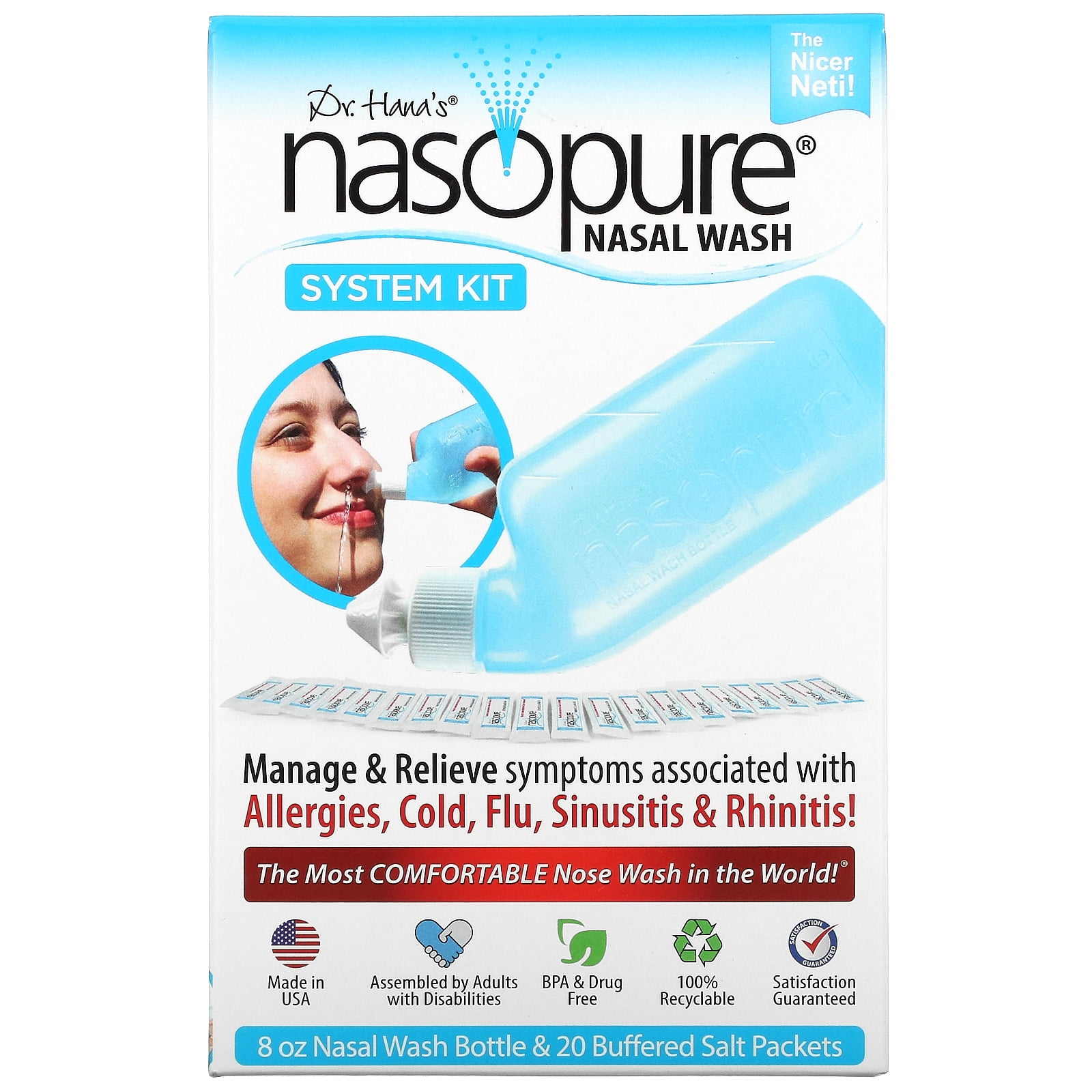 Nasopure System Kit With Bottle & Salt Packets