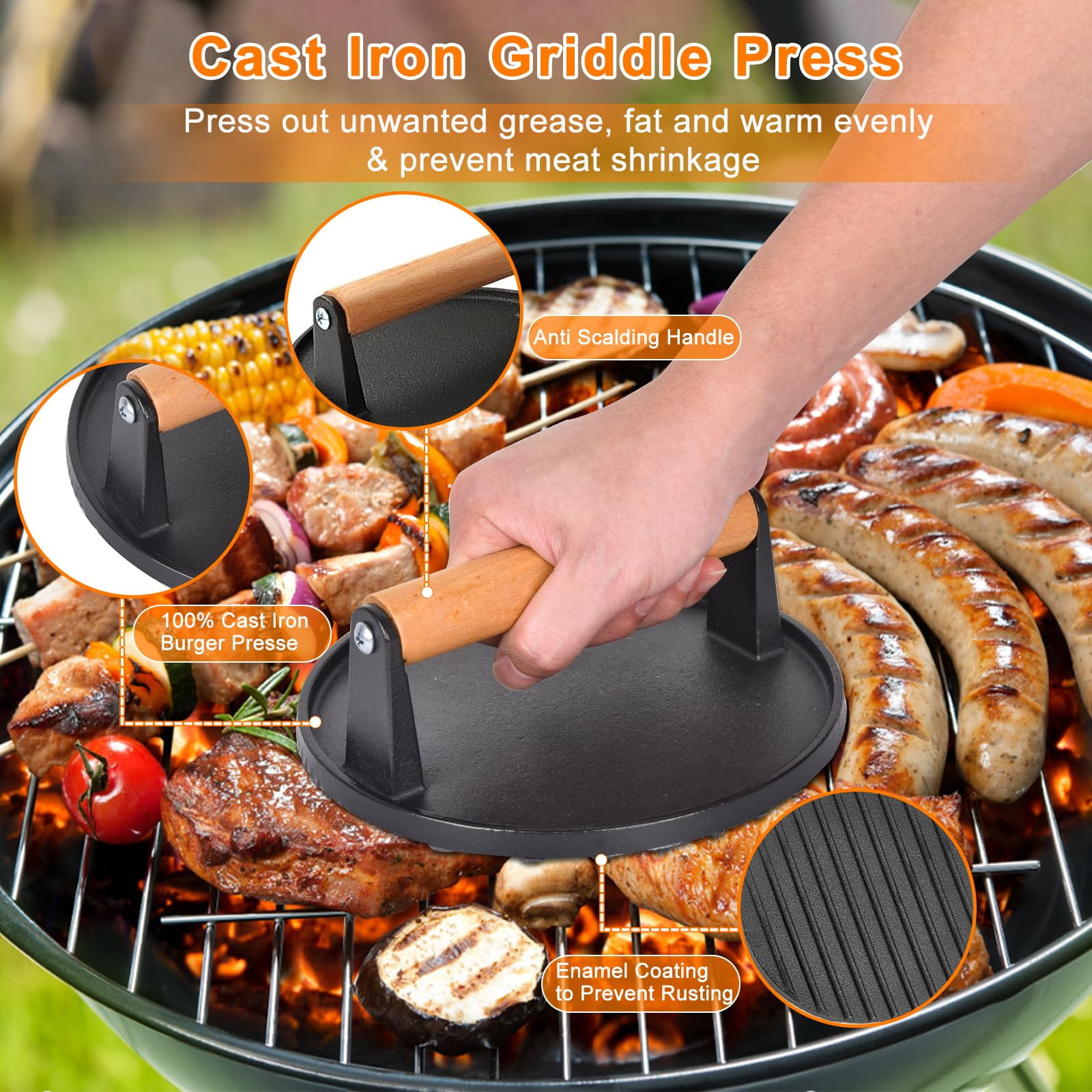 Griddle Accessories Kit  24pcs Grilling Set For Blackstone And Camp Chef Flat Top With Scraper Enlarged Spatulas Basting Cover Bbq