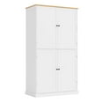 thumbnail image 4 of 71" Freestanding Kitchen Pantry Cabinet, Tall Storage Cabinet with 2 Drawers, 2 Adjustable Shelves, 8 Door Shelves, Large Cupboard Buffet Cabinet for Living Room Dining Room, White, 4 of 7