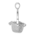 thumbnail image 3 of FJC Finejewelers 925 Sterling Silver Rhodium Plated Moveable 3D Nantucket Basket Charm 31 x 22 mm, 3 of 8