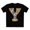 Black, variant on Letter Y Graphic Design Tee Unisex 100 Cotton With Antique Gold Letters Artwork T-Shirt