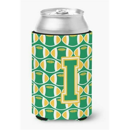 

Letter I Football Green & Gold Can or Bottle Hugger