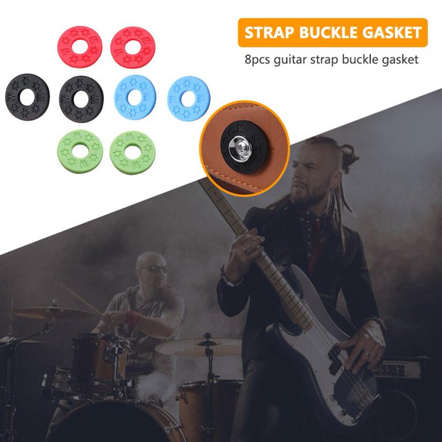Candados para correa de guitarra 8 Uds. Bloques de bloqueo de correa de guitarra eléctrica piezas de bloqueo de correa de bajo de guitarra accesorio Barbie Nuevos Originales