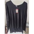 thumbnail image 2 of MOTE~ V NECK L/S RIBBED TUNIC TOP X-Large-Black, 2 of 2