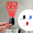 thumbnail image 2 of LED Projection Alarm Clock Including Flashlight and Keychain Rope for Portable Desktop Decoration Table Decors Home Use, 2 of 9
