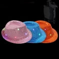 thumbnail image 5 of Clearance! Fdelink Cowboy Hats Top Hat LED Sequin Glow Jazz Hat Performance Props Flash Cowboy Hat Hot Pink, 5 of 7