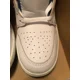 thumbnail image 4 of Ni - ke NEW Ni - ke Air Jordan 1 Mid SE Soft Leather White/Blue/Sail FN5215-141 Size 13 AJ1, 4 of 5