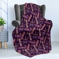 thumbnail image 4 of Dragonfly Soft Flannel Fleece Throw Blanket, Girly Feminine Design with Vintage Vibrant Insect Animals Pattern, Cozy Plush for Indoor and Outdoor Use, 50" x 60", Purple Peach, by Ambesonne, 4 of 5