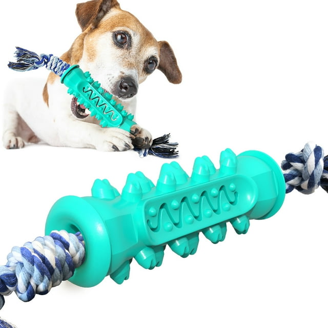 Juguetes para masticar con cuerda para perros, cepillo de dientes, palo de limpieza para perros pequeños y medianos, cepillo de dientes para razas pequeñas, Indestructible