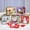 Red, variant on LYINGF Cookie Tins with Lids, Empty Christmas Cookie Storage Tins for Gifts, Square Tin Can for Candy and Treats, Decorative Box for Holiday Giving, Random Color