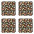 thumbnail image 1 of Space Coaster Set of 4, Outer Space Elements Rockets UFO and Crafts Stars Heavenly Bodies Funny Alien Cartoon, Square Hardboard Gloss Coasters, Standard Size, Multicolor, by Ambesonne, 1 of 2